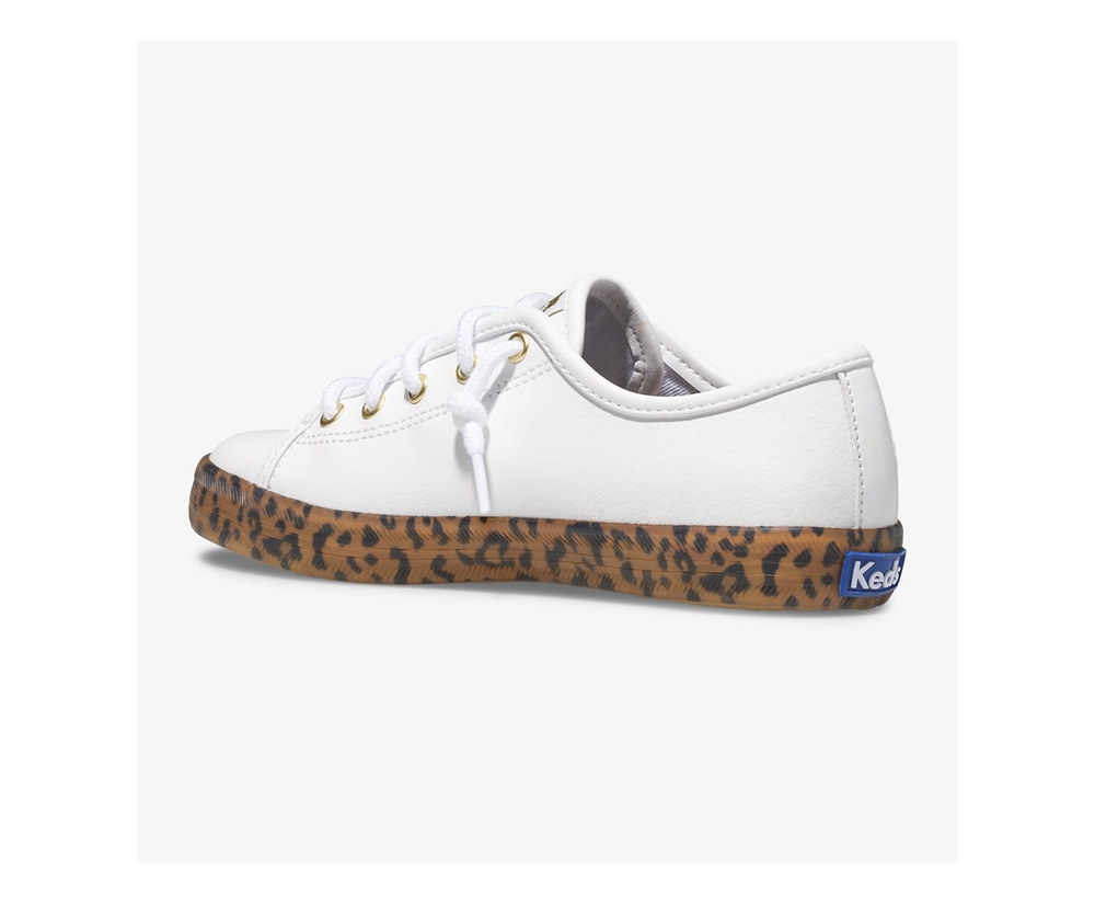 Keds Sneaker Kinder Weiß - Kickstart Leopard Foxing - EOM-832459